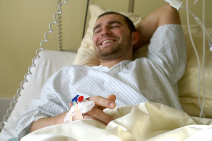 Patient, der unter dem Münchhausen-Syndrom leidet.