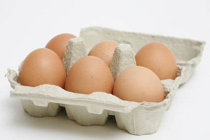 Eierschachtel mit 6 eiern