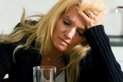 depressive erkältete Frau