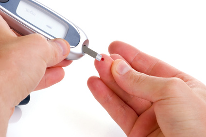 Diabetiker ermittelt Blutzuckerspiegel